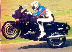 The superfast ZX-11 in action